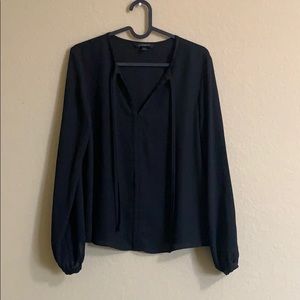 Banana Republic black long sleeve blouse